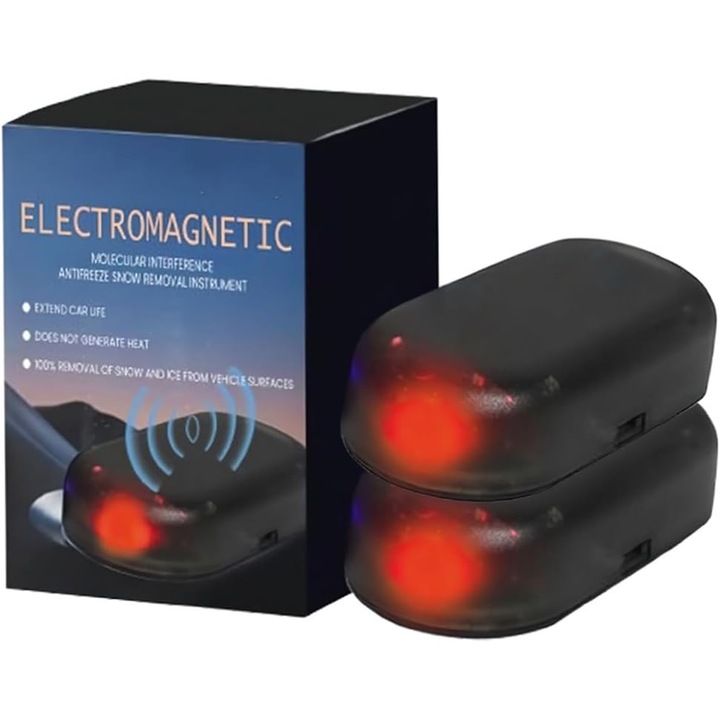 Dispozitiv electromagnetic de dezghetare si indepartare a zapezii pentru masina, multifunctional, design elegant, aromatizator auto, portabil