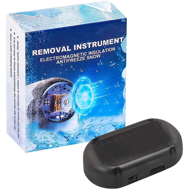 Dispozitiv de dezghetare pentru parbriz auto, compact, portabil, design modern, 5x2.6x1.5cm,