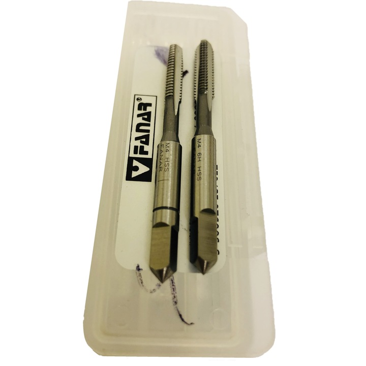 Set de tarozi M4-M12, Fanar, 12 piese, metal, HSS
