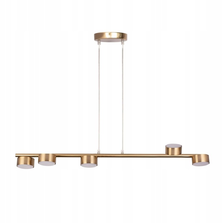 Lampa Suspendată Sigma PUNTO 5, Aur Periat, 5xGX53, 90.5x120cm