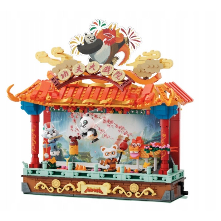 Конструктор Pantasy Кунг Фу Панда 86514, 944 части, 3 минифигури, многоцветен