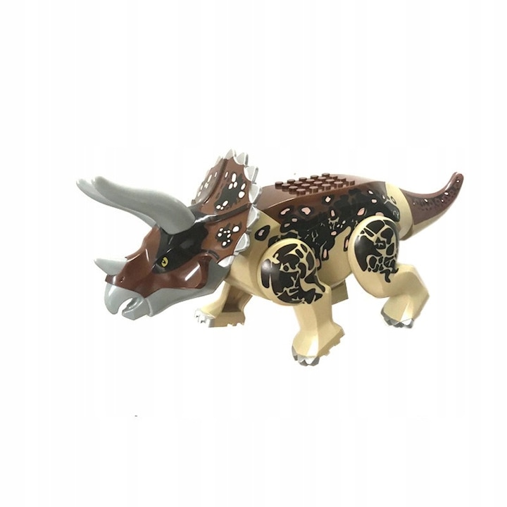 Set Constructie Sluban Dinozaur Triceratops Lumea Dinozaurilor 7 Piese, Plastic, 6 ani+