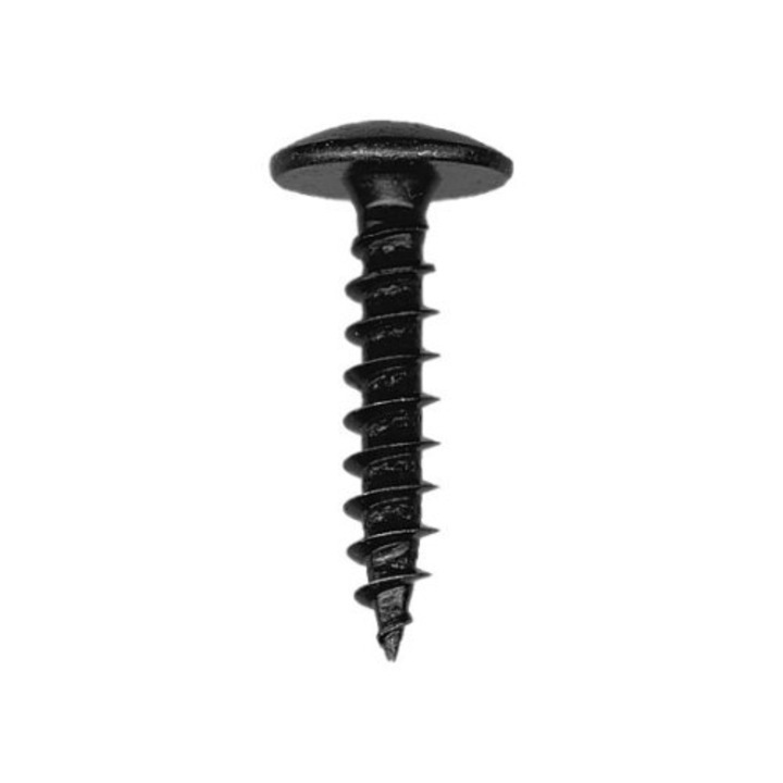 Surub pentru lemn cap bombat Swg 6x30 mm, otel carbon negru, 16 Buc