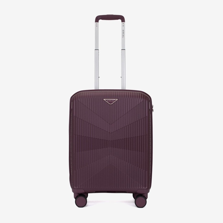 Куфар за ръчен багаж KREAL Tasos, Шифър, Полипропилен, Бордо, 55х39х20 см