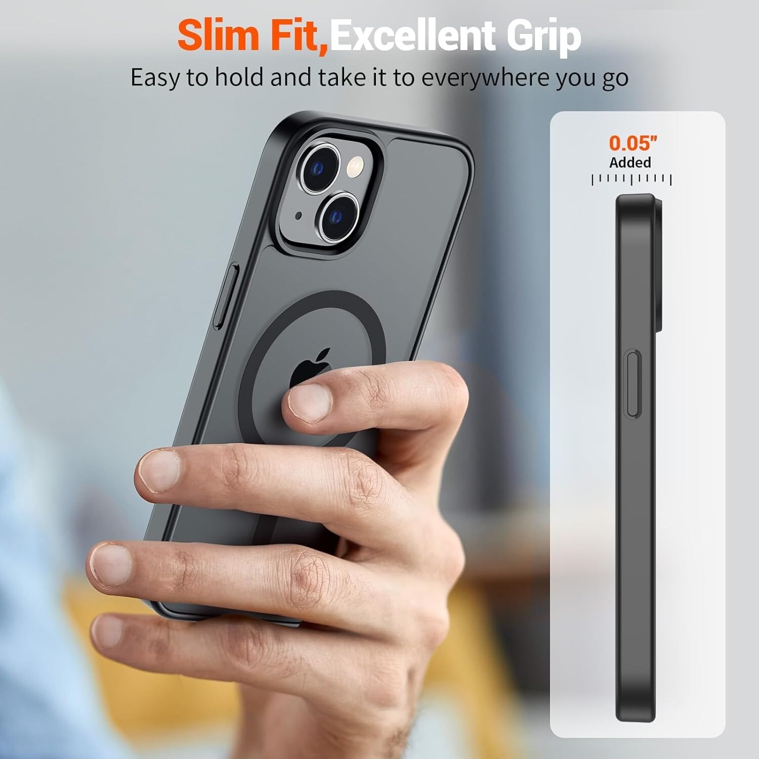 Husa compatibila cu Incarcare Magsafe pentru pentru Apple iPhone 16 Pro Max, pentru Incarcare Wireless, Margini Ridicate pentru Protectia Ecranului si a Camerelor, Negru