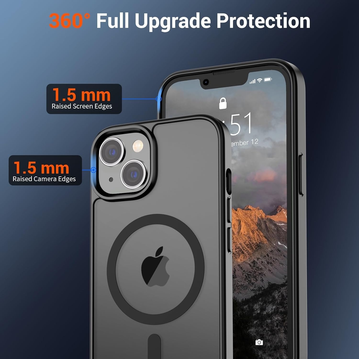 Husa compatibila cu Incarcare Magsafe pentru pentru Apple iPhone 16 Pro Max, pentru Incarcare Wireless, Margini Ridicate pentru Protectia Ecranului si a Camerelor, Negru