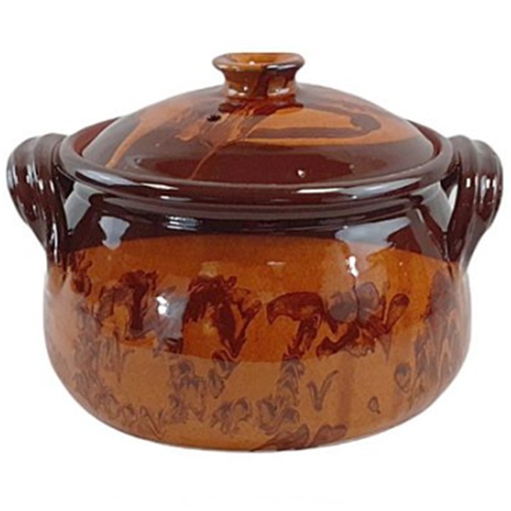 Mázas agyag káposztafőző fazék - 7 literes