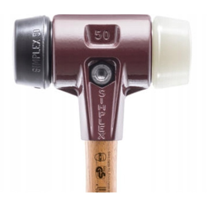 Ciocan Halder Simplex 80mm, capete cauciuc și plastic, 490mm, 2.87kg