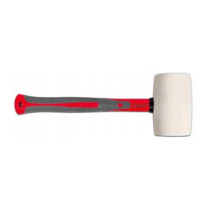 Ciocan cauciuc Maan 450g, maner ergonomic, fibra de sticla, alb