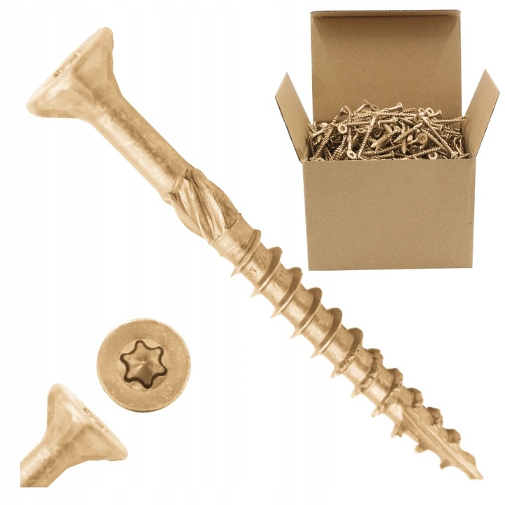 Suruburi conice AZMET 3.5x30mm, prindere Torx, otel galvanizat, set 500 bucati