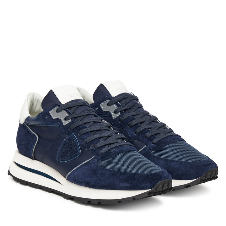 Tenisi barbati Philippe Model Mondial, piele naturala, Bleumarin