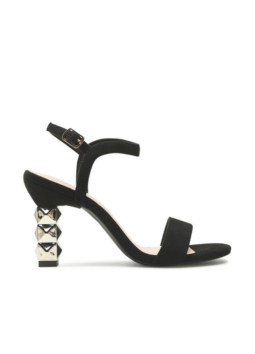 Női szandál Menbur, fekete, textil anyag, 41 EU