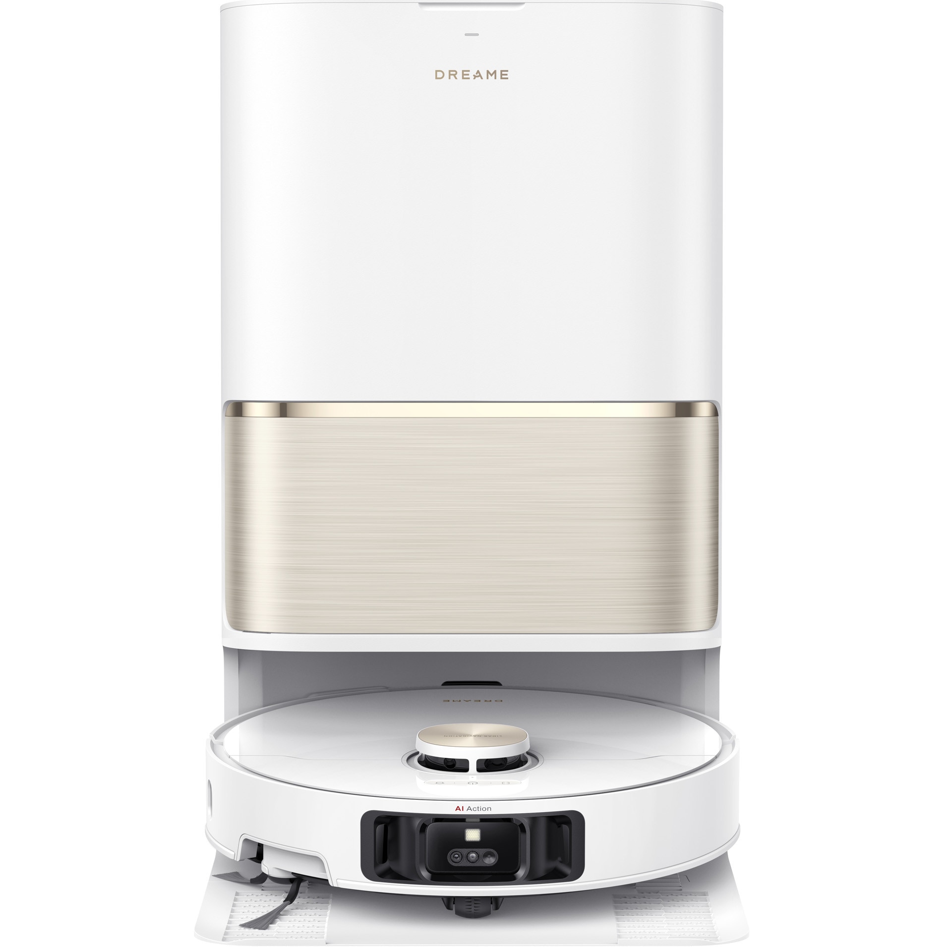 Robot de aspirare cu mop Dreame L50 Ultra RLL94CE, putere de aspirare 19500Pa, autocuratare mop cu apa de pana la 75˚C, trecerea pragurilor de pana la 6cm, perie dubla anti-incurcare, baterie 6400mAh, alb