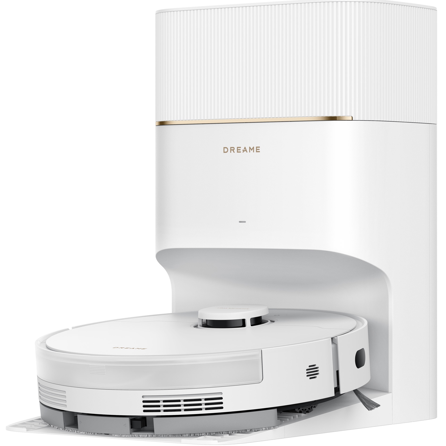 Robot de aspirare cu mop Dreame D20 Pro Plus RLD43SD-WH, stație automată de golire praf 5l, 13000Pa, rezervor praf 0.5l, rezervor apă 0.35l, perie dublă anti-încurcare, baterie 5200mAh, alb