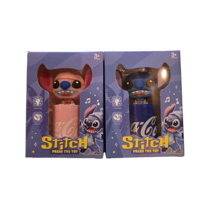 Кутия изненада Фигурка Ключодържател VICTINY Lilo&Stitch със звуци 5.5 см, многоцветна