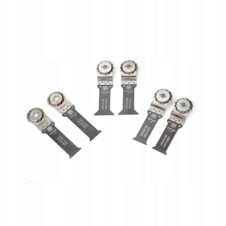6 darabos E-Cut Fein fűrészlapkészlet, fához és fémhez, 78x32mm, 78x42mm, 90x32mm