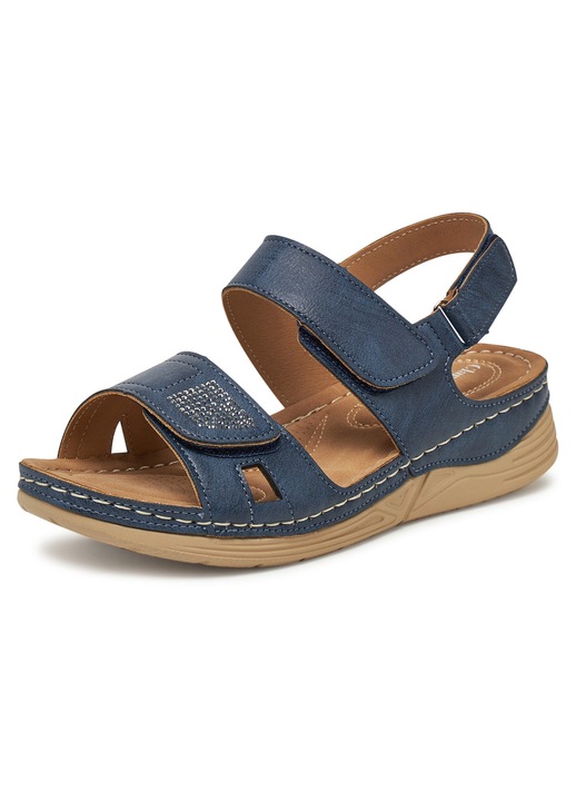 Sandale dama, Clara Barson, bleumarin, material sintetic, inchidere velcro