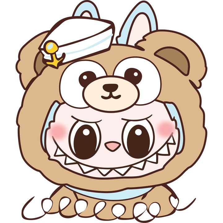 Sticker Adeziv Cu Labubu – Calatorie Fermecata – Prietenie, Aventura si Magie, cu Margini Albe, PVC Vinyl 90CM