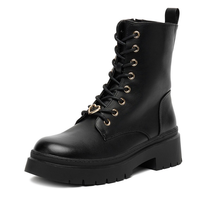 Ghete dama HY90107-2A, DeeZee, Textil, Negru, 39 EU