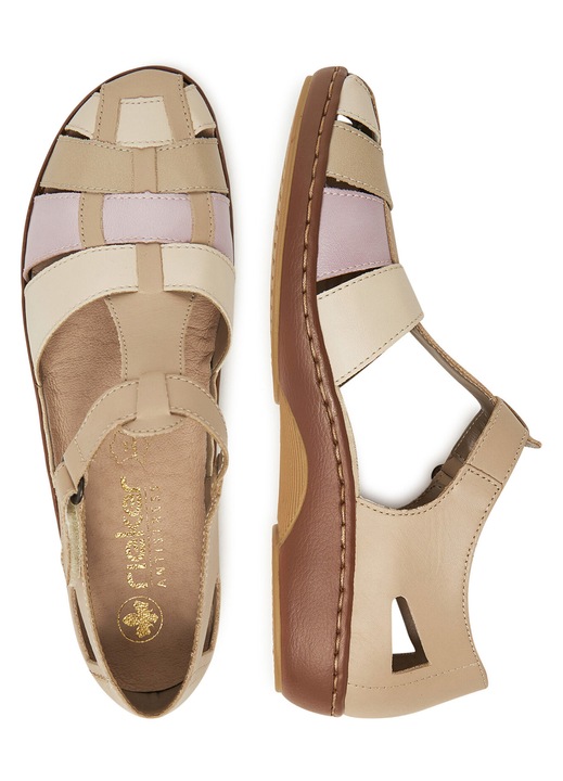 Sandale dama, Rieker, 45869-60, piele naturala, bej