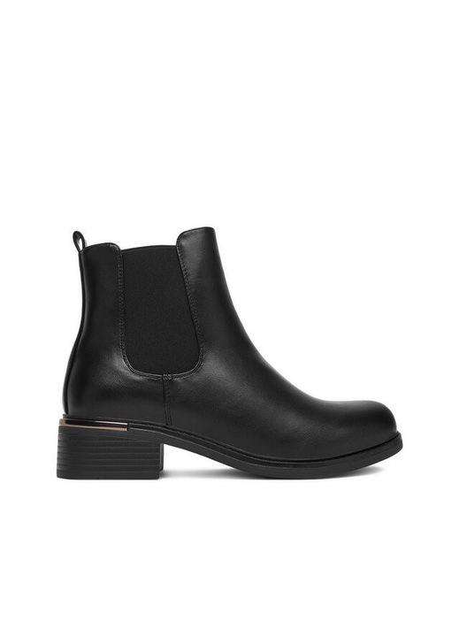 Botine dama HX21055-1A, DeeZee, Textil, Negru