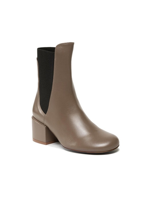 Botine dama 8Y0018/L011-B744, Patrizia Pepe, Piele naturala, Bej inchis