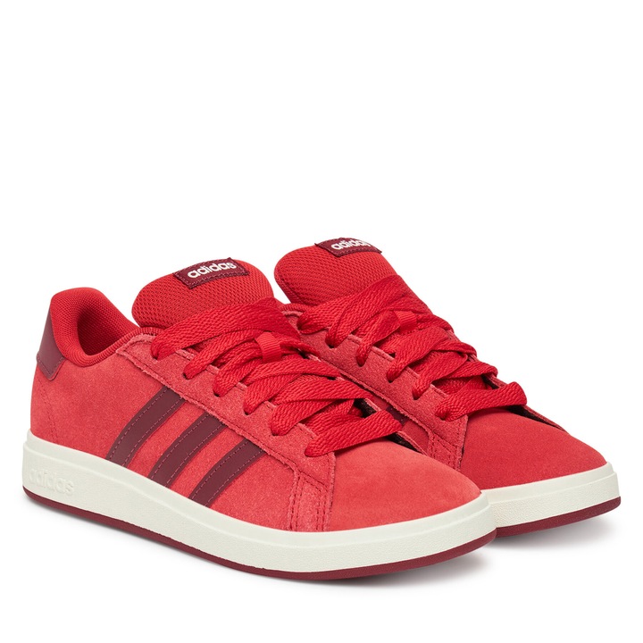 Детски обувки, Adidas, Grand Court, естествена кожа, червен