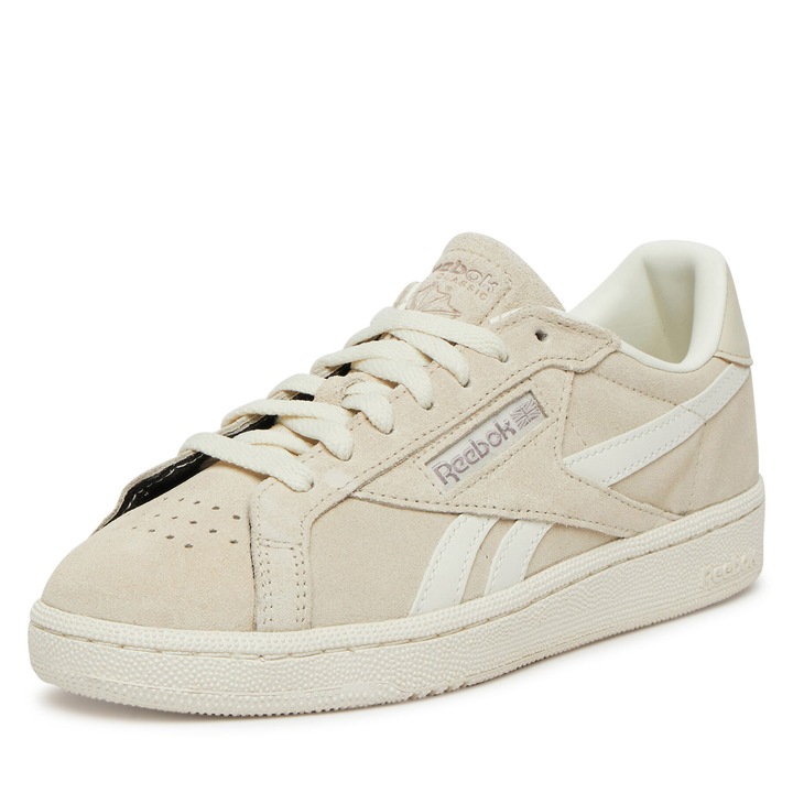 Női sportcipő, Reebok, CLUB C GROUNDS, természetes bőr, bézs