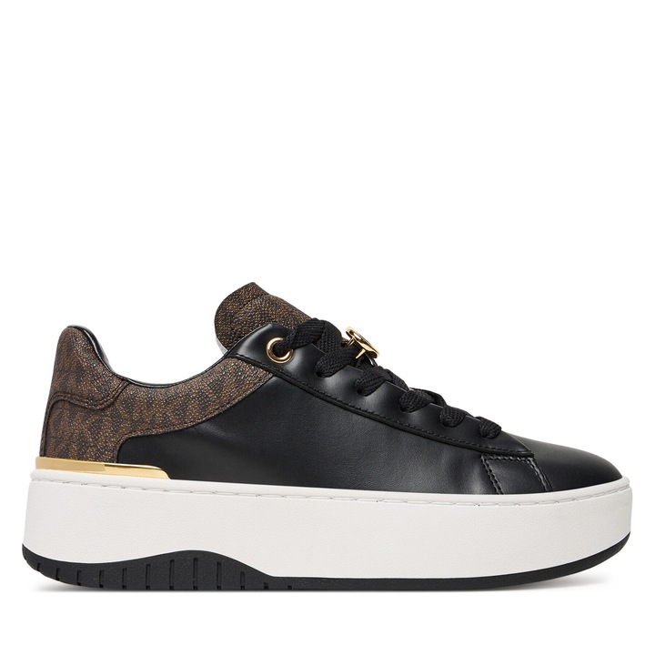 Női tornacipő, Michael Michael Kors, valódi bőr, barna/fekete, 35 EU