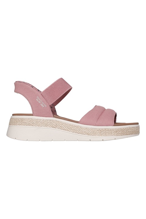 Skechers, Slip-Ins™ Bobs Sun Ray telitalpú szandál, Púderrózsaszín