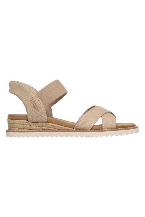Skechers, Desert Kiss Slip-Ins telitalpú szandál, Tópbarna/Karamellbarna