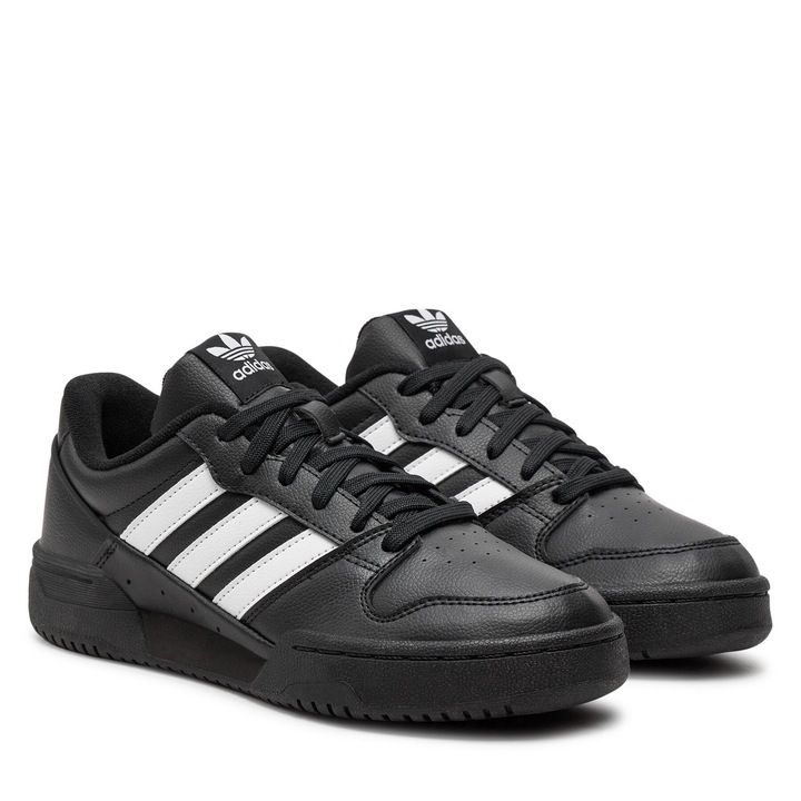 copii, adidas, Team Court 2 Str, piele naturala, negru, Negru