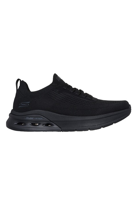 Skechers, Pantofi sport din material textil Bobs Arc Waves 2.0, Negru