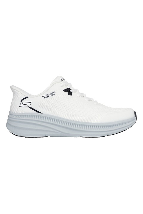 Skechers, Pantofi sport Slip-ins™ Bobs Skillz, Gri deschis/Negru stins/Alb murdar