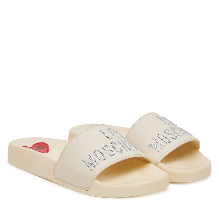 Slapi Love Moschino, alb murdar