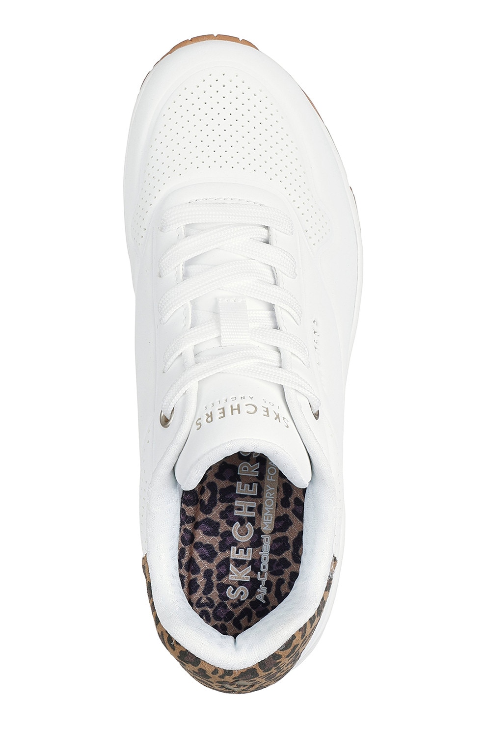 Skechers, Pantofi sport wedge Uno Jungle Nite, Alb, 41 - eMAG.ro