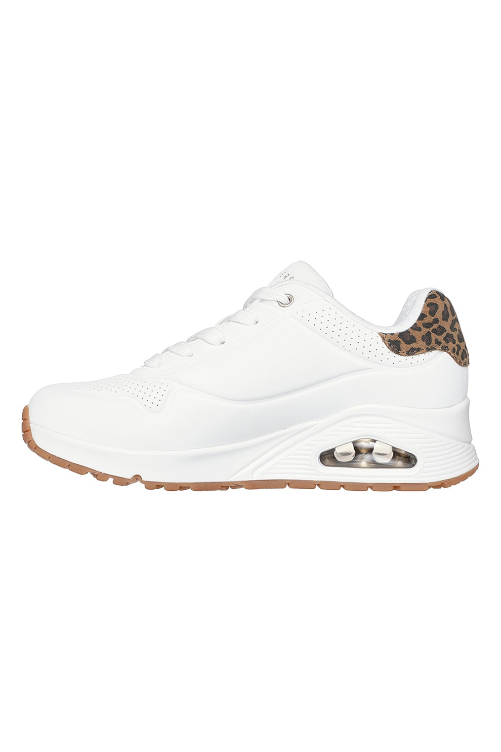 Skechers, Pantofi sport wedge Uno Jungle Nite, Alb, 38.5 - eMAG.ro