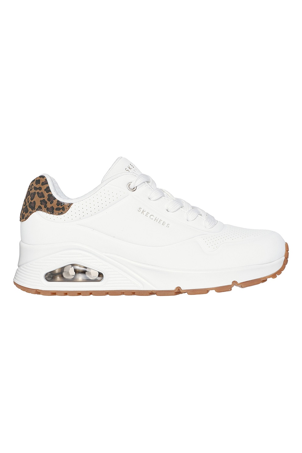 Skechers, Pantofi sport wedge Uno Jungle Nite, Alb, 41 - eMAG.ro