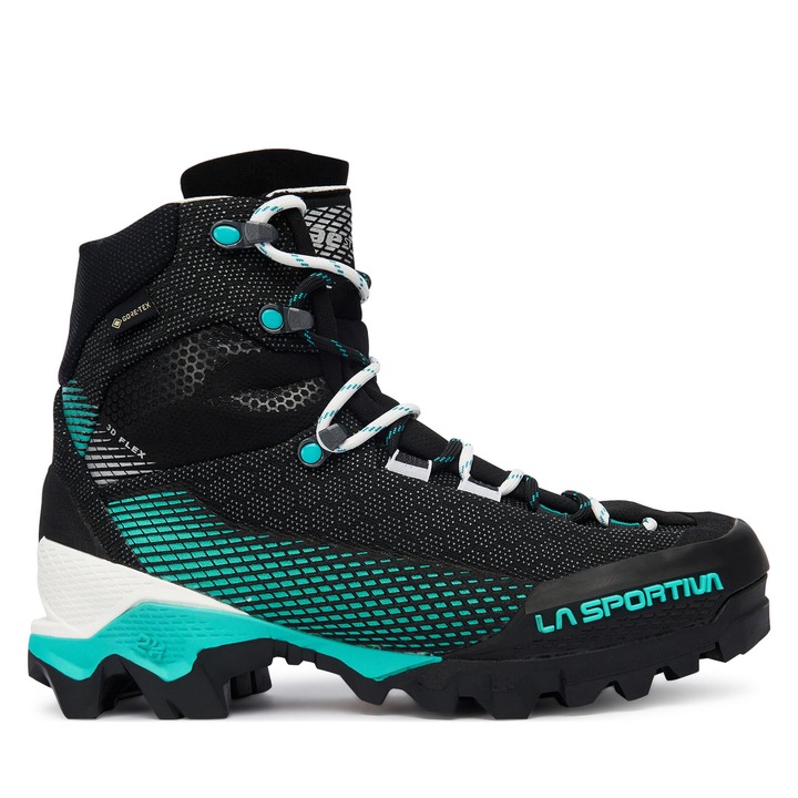 Pantofi sport dama La Sportiva Aequilibrium St Gtx, negru/aqua, material textil