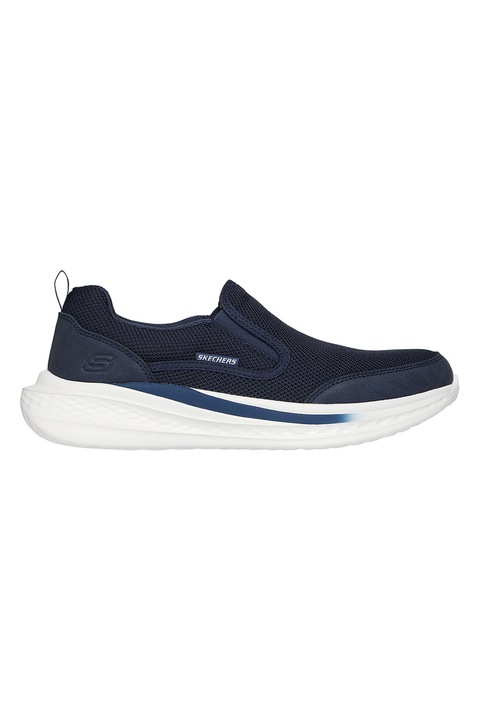 Skechers, Pantofi sport slip-on din plasa Slade Lucan, Bleumarin