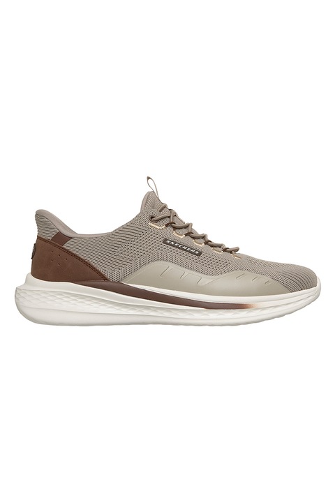 Skechers , Pantofi sport din material textil Slade-Draco, Maro taupe deschis