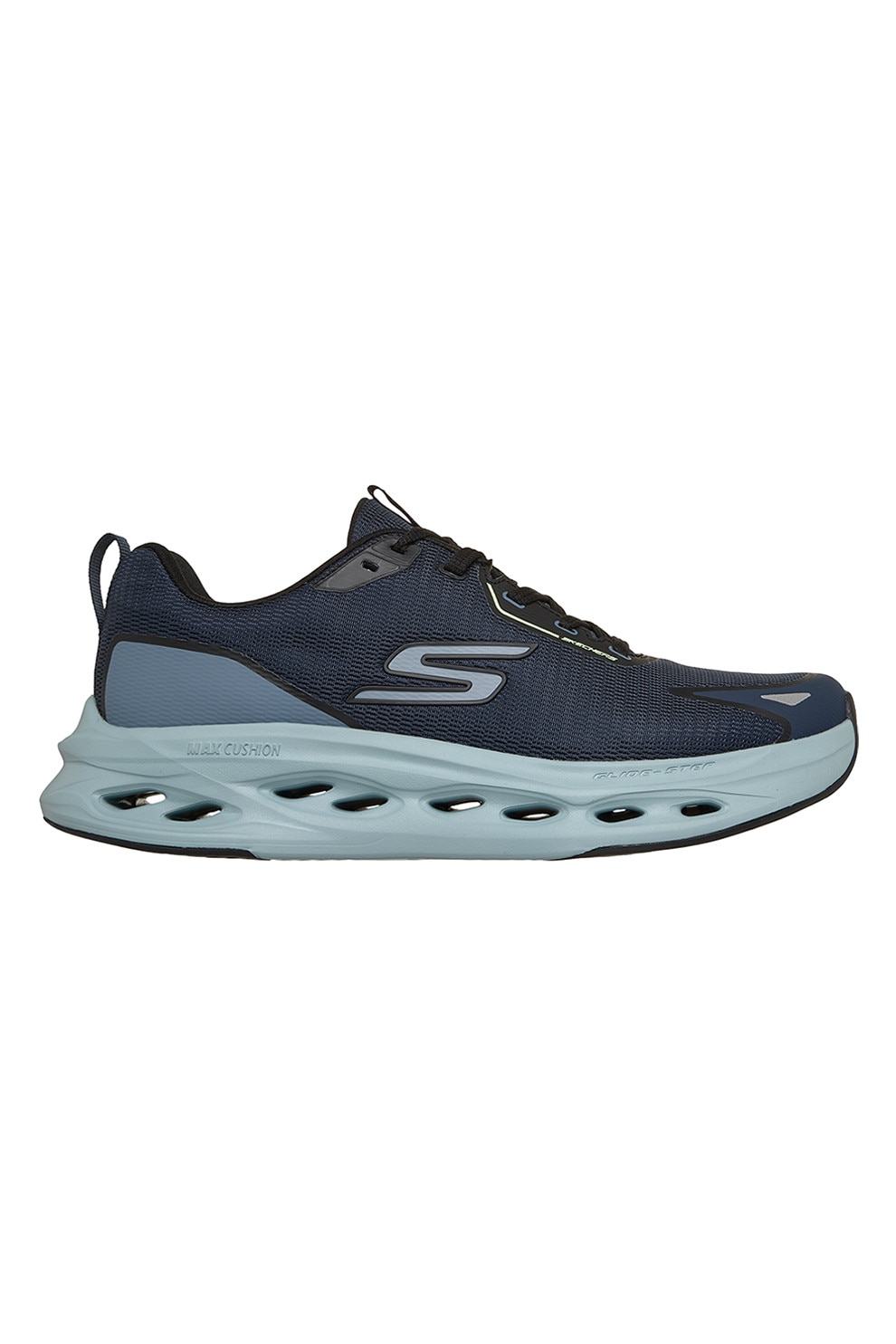 Skechers, Pantofi pentru alergare Max Cushioning Glide-Step, Albastru prafuit, Bleumarin, 42