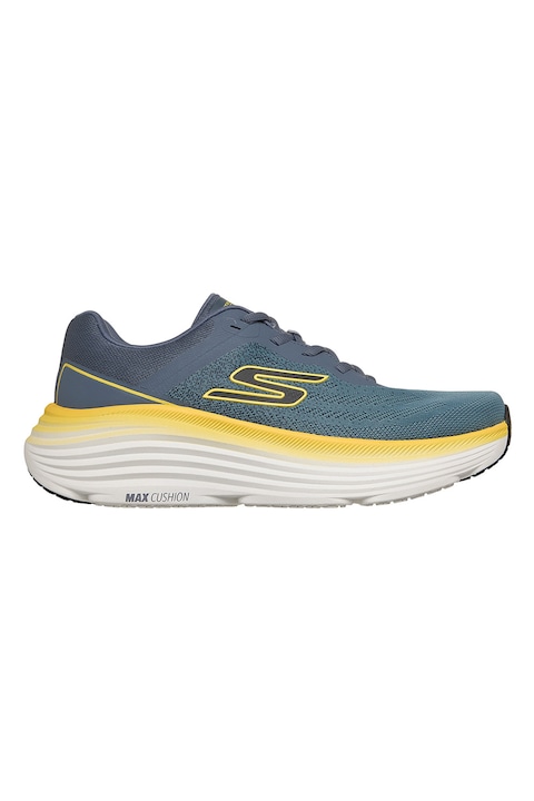 Skechers, Pantofi cu aplicatie logo laterala pentru alergare Max Cushioning Endeavour, Albastru prafuit