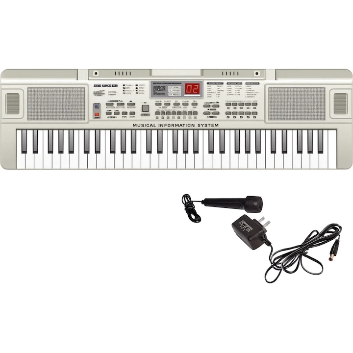 Orga electronică AT PERFORMANCE 61 clape, cu microfon și funcție MP3, ideală pentru copii și începători