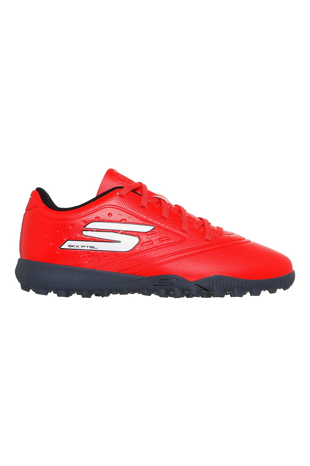 Skechers, Pantofi Razor 1.5 JR pentru fotbal, Rosu vermillion, Alb murdar, 31 EU