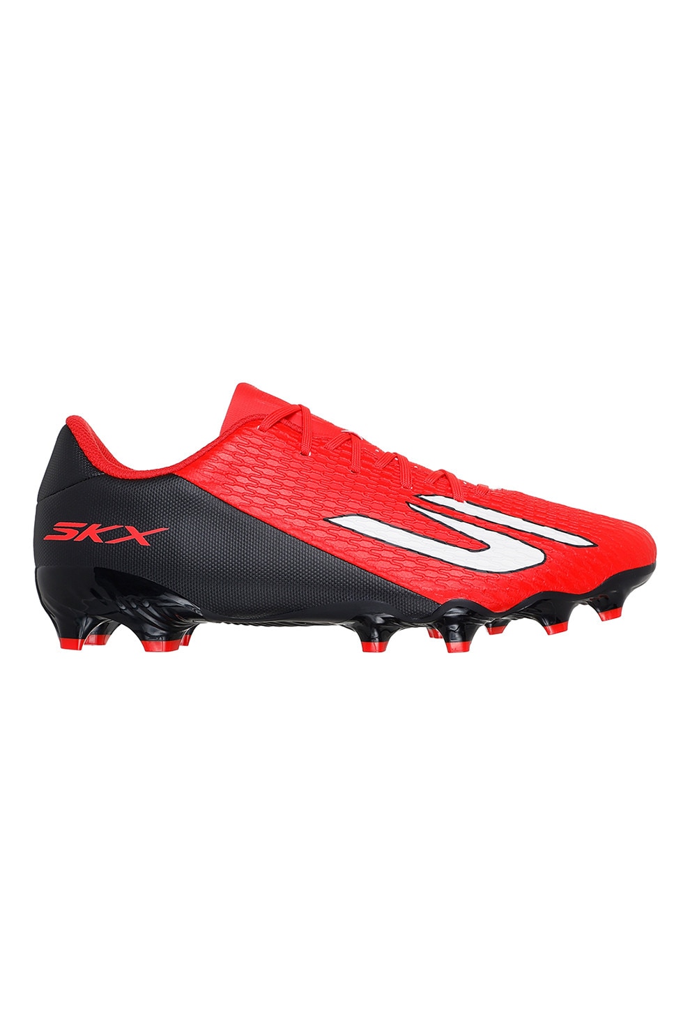 Sneakers, Pantofi Skx 2 Club cu crampoane pentru fotbal, Alb, Negru, Rosu vermillion, 42
