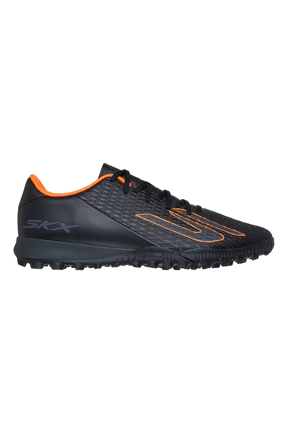 Skechers, Pantofi low-cut Skx 2 Club pentru fotbal, Portocaliu, Negru stins, 42