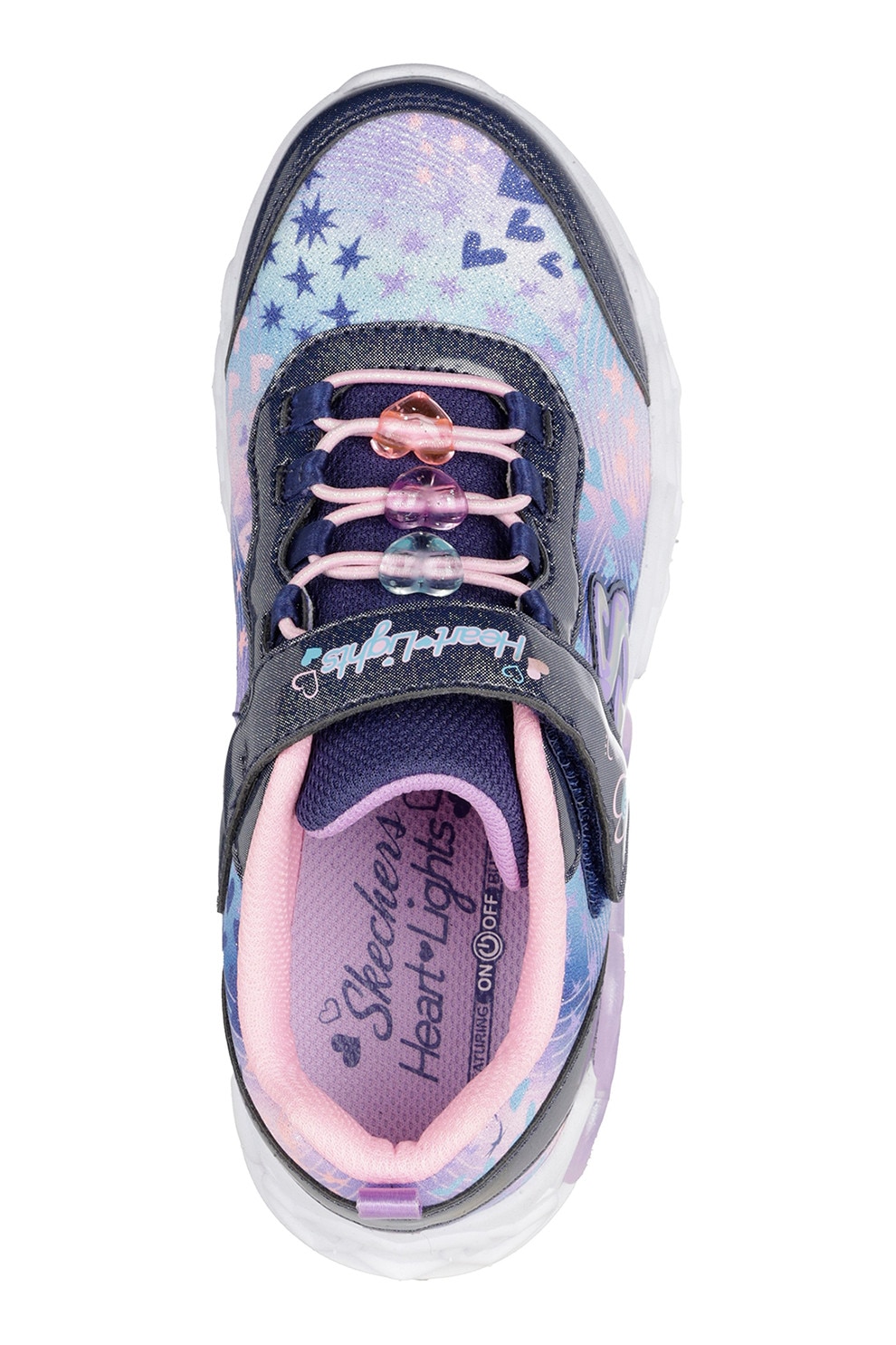 Skechers, Pantofi sport Infinite Love cu talismane inima si LED