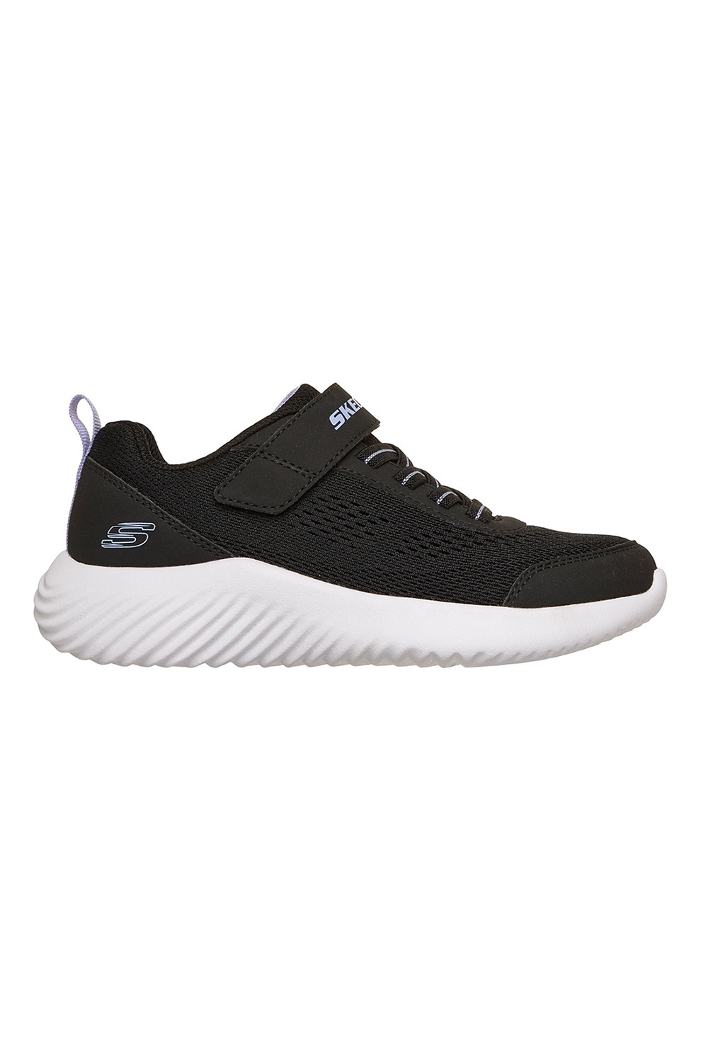 Skechers, Pantofi sport de plasa cu velcro Bounder Free And Easy, Negru, Violet, 31 EU