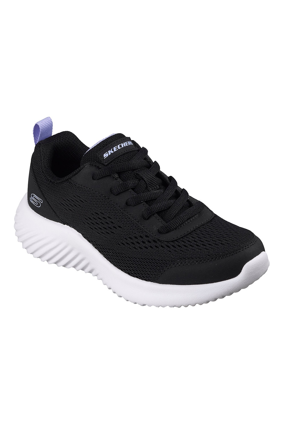 Skechers, Pantofi sport Bounder Breeze cu aspect tricotat, Negru